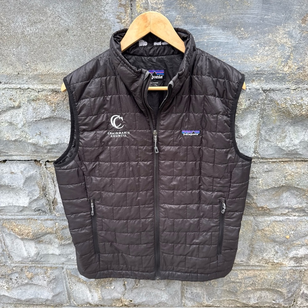 Patagonia Nano Puff Vest Men's Medium M Black Full Zip Puffer Outdoor